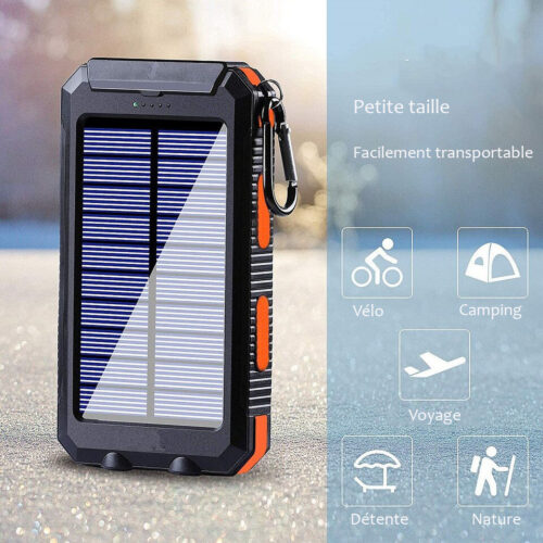 Batterie solaire portable randonnée utilisation