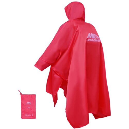 Poncho imperméable homme rouge