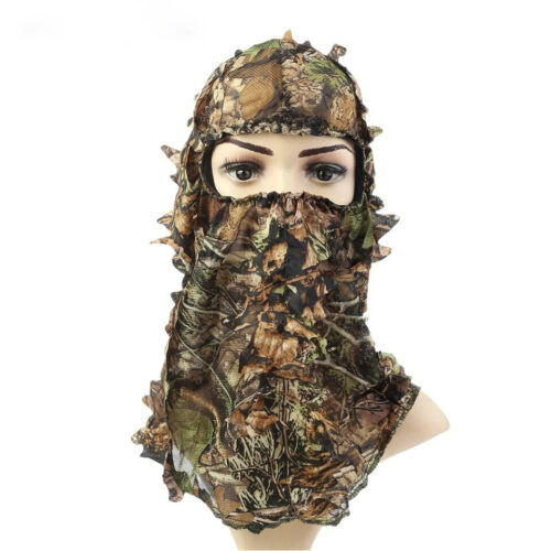 Masque de camouflage ghillie brun
