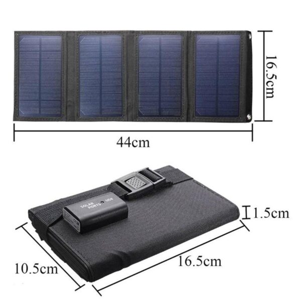 Chargeur solaire téléphone taille